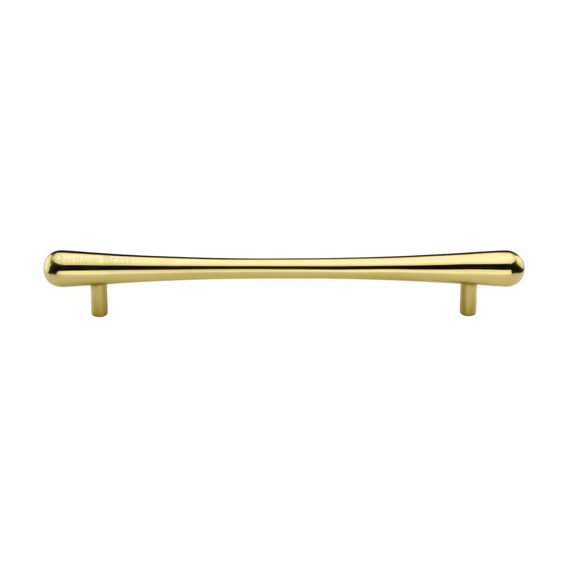 Heritage Brass Cabinet Pull T-Bar Raindrop Design 192mm CTC Polished Brass Finish - C3570 192-PB - Choice Handles