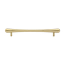 Heritage Brass Cabinet Pull T-Bar Raindrop Design 192mm CTC Satin Brass Finish - C3570 192-SB - Choice Handles