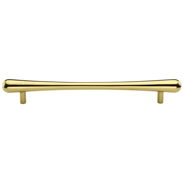 Heritage Brass Cabinet Pull T-Bar Raindrop Design 256mm CTC Polished Brass Finish - C3570 256-PB - Choice Handles