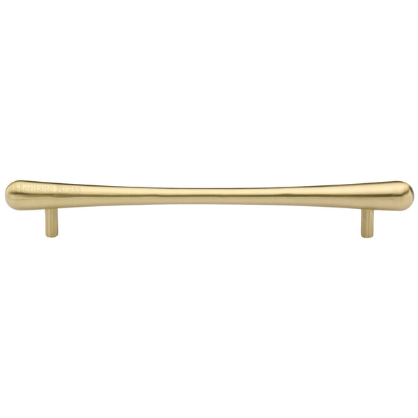 Heritage Brass Cabinet Pull T-Bar Raindrop Design 256mm CTC Satin Brass Finish - C3570 256-SB - Choice Handles