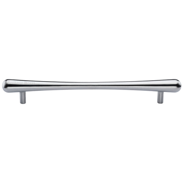 Heritage Brass Cabinet Pull T-Bar Raindrop Design 256mm CTC Satin Chrome Finish - C3570 256-SC - Choice Handles