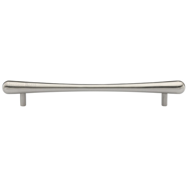 Heritage Brass Cabinet Pull T-Bar Raindrop Design 256mm CTC Satin Nickel Finish - C3570 256-SN - Choice Handles