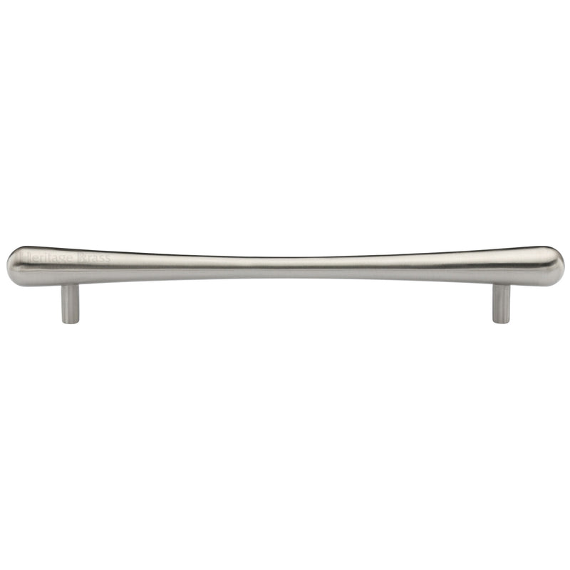 Heritage Brass Cabinet Pull T-Bar Raindrop Design 256mm CTC Satin Nickel Finish - C3570 256-SN - Choice Handles