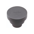 Heritage Brass Cabinet Knob Round Stepped Design 32mm Matt Black finish - C3624 32-BKMT - Choice Handles