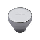 Heritage Brass Cabinet Knob Round Stepped Design 32mm Polished Chrome finish - C3624 32-PC - Choice Handles