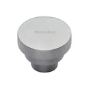 Heritage Brass Cabinet Knob Round Stepped Design 32mm Satin Chrome finish - C3624 32-SC - Choice Handles