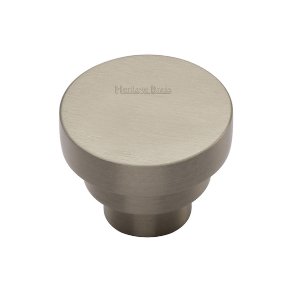 Heritage Brass Cabinet Knob Round Stepped Design 32mm Satin Nickel finish - C3624 32-SN - Choice Handles