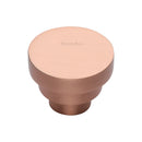 Heritage Brass Cabinet Knob Round Stepped Design 32mm Satin Rose Gold finish - C3624 32-SRG - Choice Handles