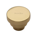 Heritage Brass Cabinet Knob Round Stepped Design 38mm Polished Brass finish - C3624 38-PB - Choice Handles