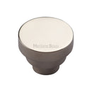 Heritage Brass Cabinet Knob Round Stepped Design 38mm Polished Nickel - C3624 38-PNF - Choice Handles