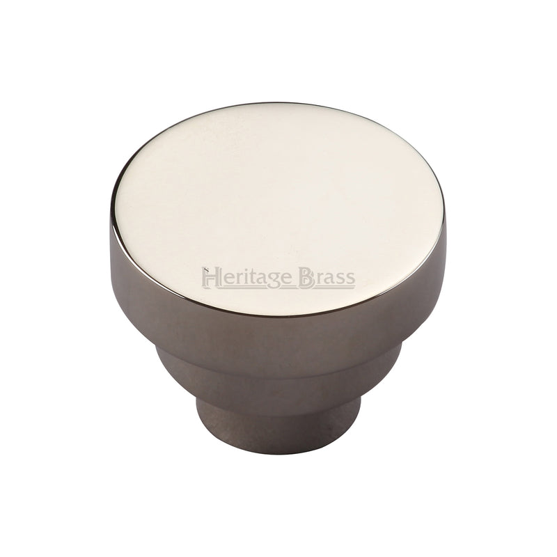 Heritage Brass Cabinet Knob Round Stepped Design 38mm Polished Nickel - C3624 38-PNF - Choice Handles