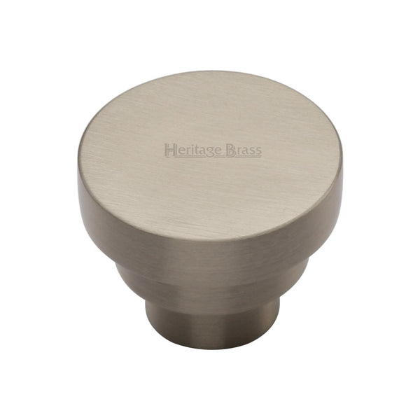 Heritage Brass Cabinet Knob Round Stepped Design 38mm Satin Nickel finish - C3624 38-SN - Choice Handles