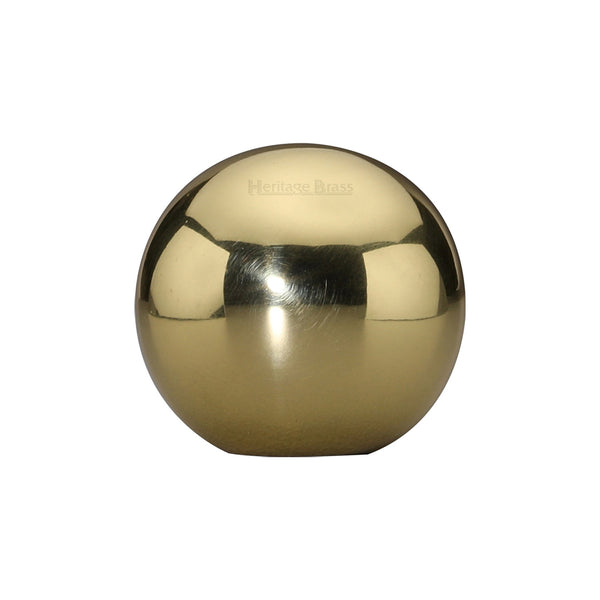 Heritage Brass Cabinet Knob Globe Design 25mm Polished Brass finish - C3627-PB - Choice Handles