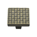 Heritage Brass Cabinet Knob Square Weave Design 32mm Aged Brass finish - C3631 32-AB - Choice Handles