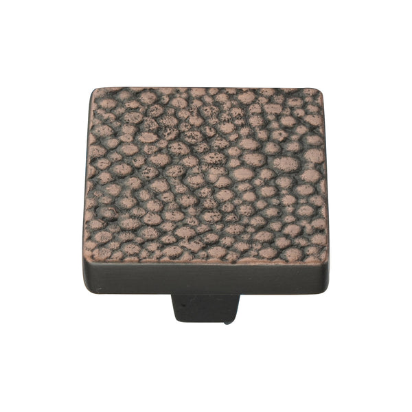 Heritage Brass Cabinet Knob Square Stingray Design 32mm Aged Copper finish - C3653 32-AC - Choice Handles