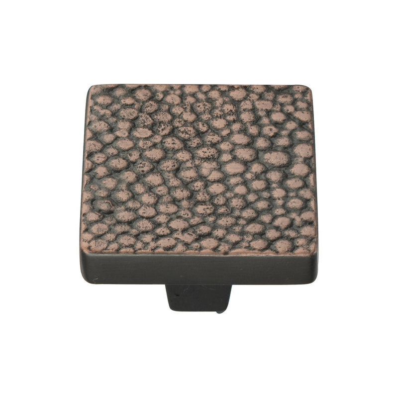 Heritage Brass Cabinet Knob Square Stingray Design 32mm Aged Copper finish - C3653 32-AC - Choice Handles
