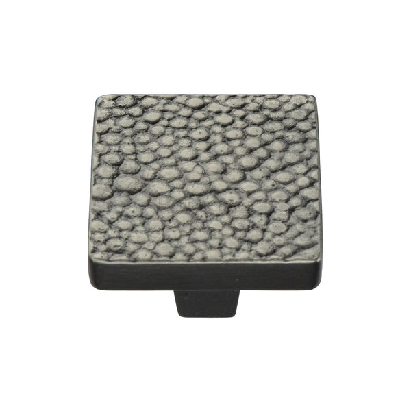 Heritage Brass Cabinet Knob Square Stingray Design 32mm Aged Nickel finish - C3653 32-AN - Choice Handles