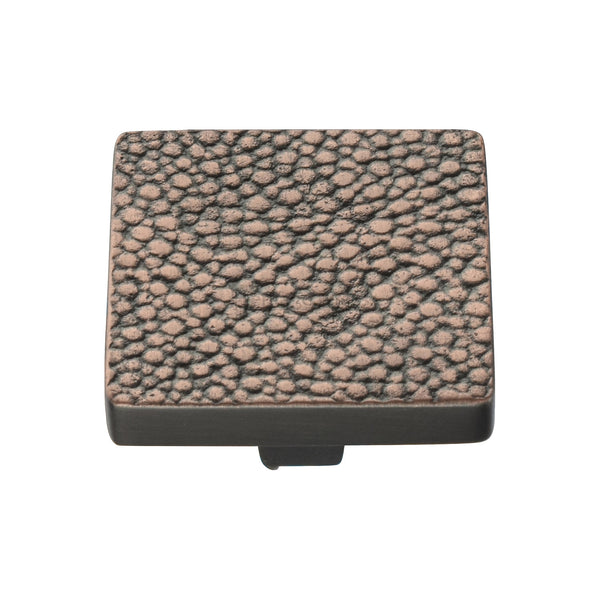 Heritage Brass Cabinet Knob Square Stingray Design 38mm Aged Copper finish - C3653 38-AC - Choice Handles