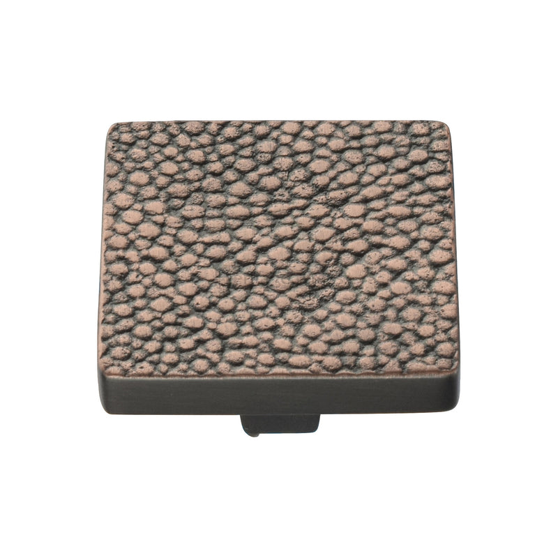 Heritage Brass Cabinet Knob Square Stingray Design 38mm Aged Copper finish - C3653 38-AC - Choice Handles