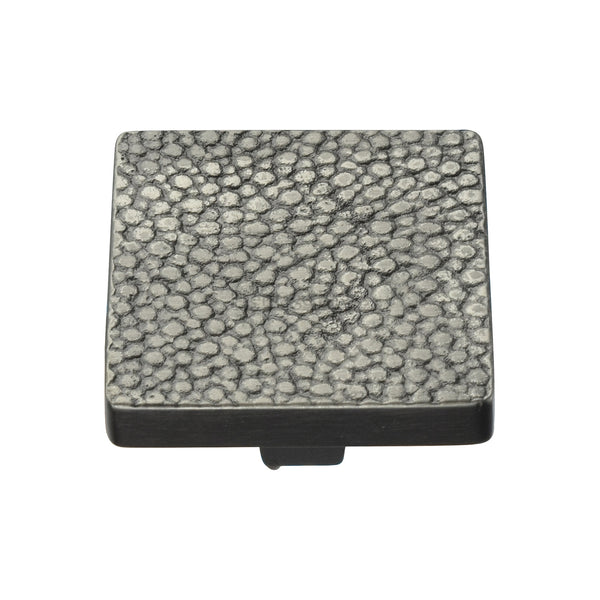 Heritage Brass Cabinet Knob Square Stingray Design 38mm Aged Nickel finish - C3653 38-AN - Choice Handles