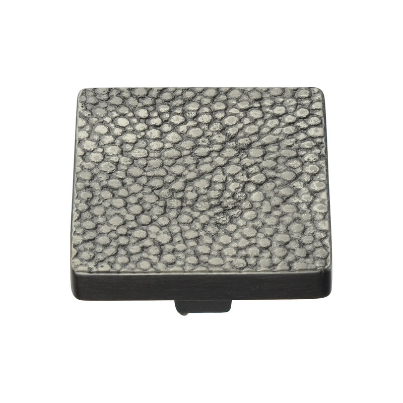 Heritage Brass Cabinet Knob Square Stingray Design 38mm Aged Nickel finish - C3653 38-AN - Choice Handles