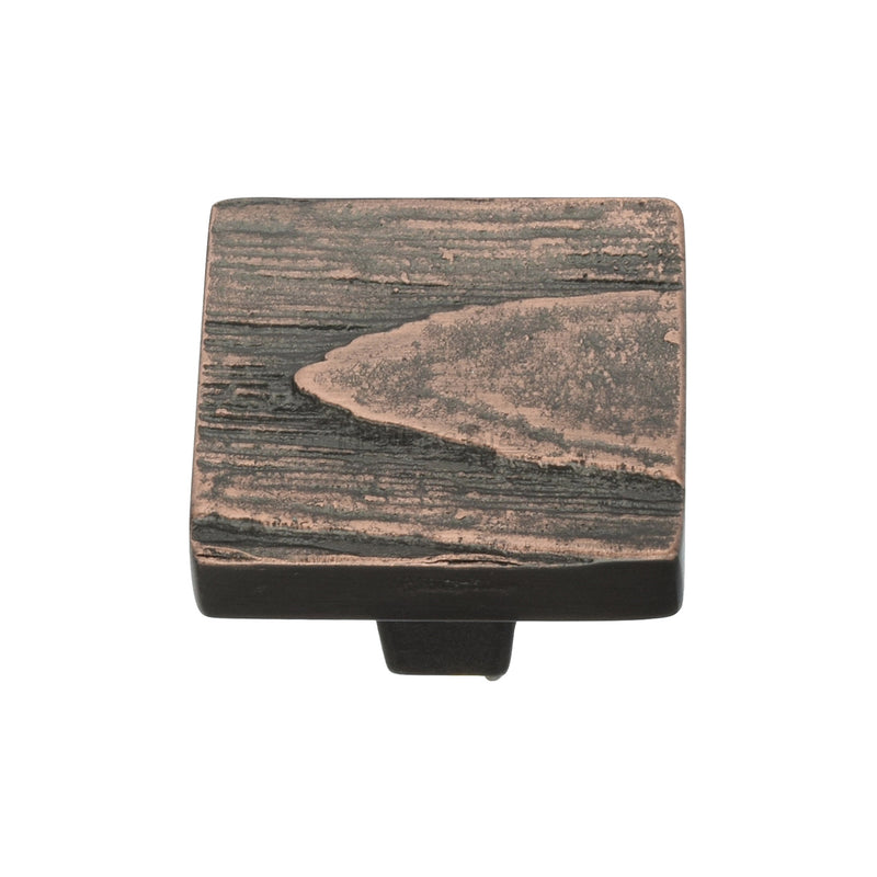 Heritage Brass Cabinet Knob Square Pine Design 32mm Aged Copper finish - C3664 32-AC - Choice Handles