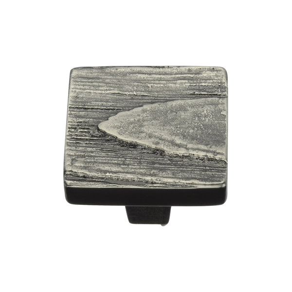 Heritage Brass Cabinet Knob Square Pine Design 32mm Aged Nickel finish - C3664 32-AN - Choice Handles
