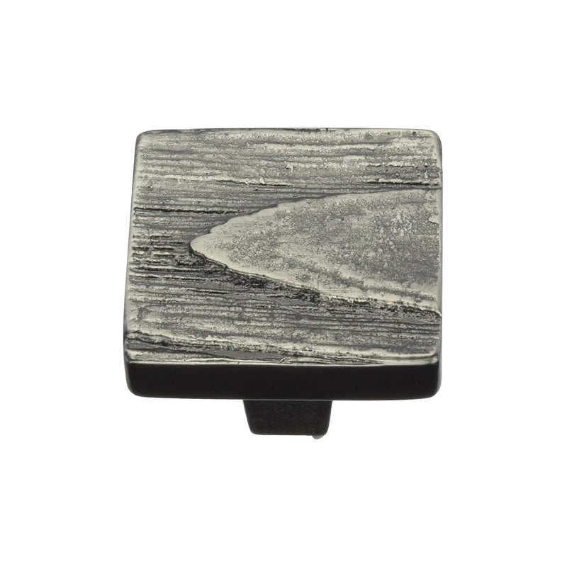 Heritage Brass Cabinet Knob Square Pine Design 32mm Aged Nickel finish - C3664 32-AN - Choice Handles