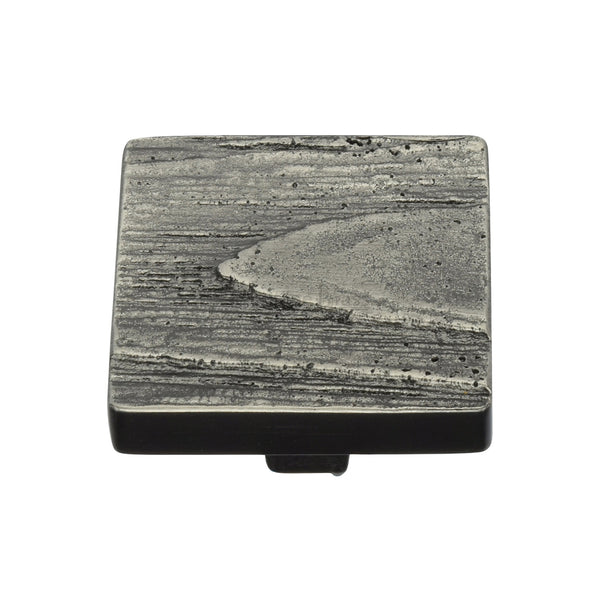 Heritage Brass Cabinet Knob Square Pine Design 38mm Aged Nickel finish - C3664 38-AN - Choice Handles