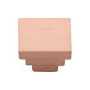 Heritage Brass Cabinet Knob Square Stepped Design 32mm Satin Rose Gold finish - C3672 32-SRG - Choice Handles