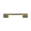 Heritage Brass Cabinet Pull Slim Metro Design 128mm CTC Antique Brass finish - C3681 128-AT - Choice Handles