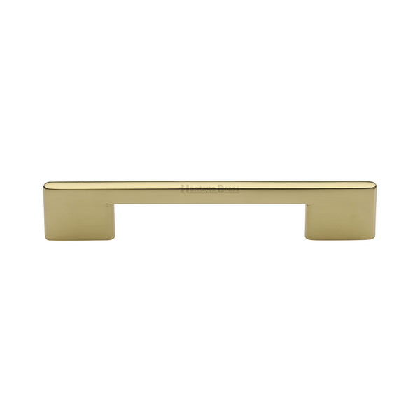 Heritage Brass Cabinet Pull Slim Metro Design 128mm CTC Polished Brass finish - C3681 128-PB - Choice Handles