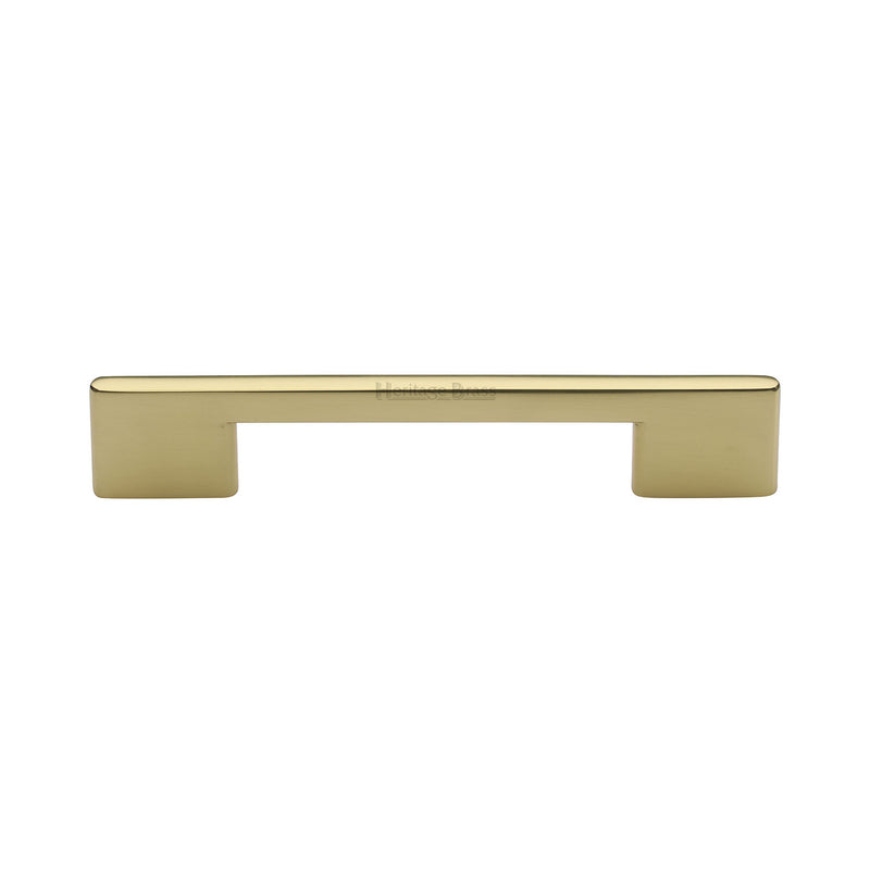 Heritage Brass Cabinet Pull Slim Metro Design 128mm CTC Polished Brass finish - C3681 128-PB - Choice Handles