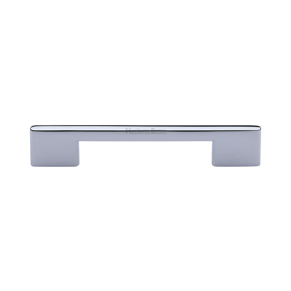 Heritage Brass Cabinet Pull Slim Metro Design 128mm CTC Polished Chrome finish - C3681 128-PC - Choice Handles
