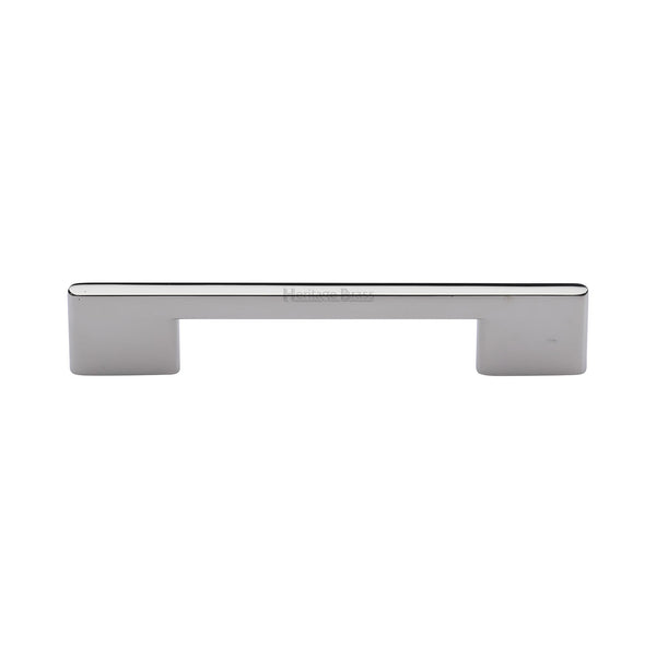 Heritage Brass Cabinet Pull Slim Metro Design 128mm CTC Polished Nickel finish - C3681 128-PNF - Choice Handles
