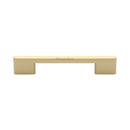 Heritage Brass Cabinet Pull Slim Metro Design 128mm CTC Satin Brass finish - C3681 128-SB - Choice Handles