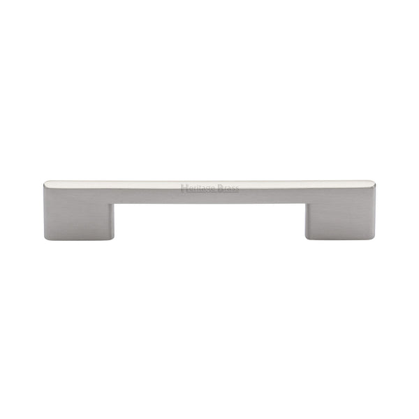 Heritage Brass Cabinet Pull Slim Metro Design 128mm CTC Satin Nickel finish - C3681 128-SN - Choice Handles