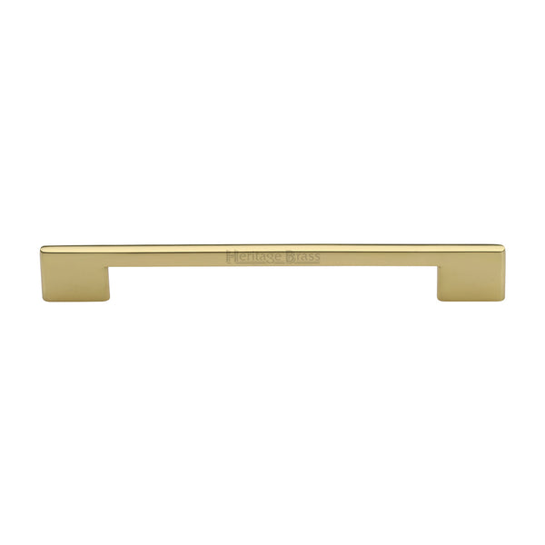 Heritage Brass Cabinet Pull Slim Metro Design 192mm CTC Polished Brass finish - C3681 192-PB - Choice Handles