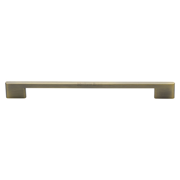 Heritage Brass Cabinet Pull Slim Metro Design 256mm CTC Antique Brass finish - C3681 256-AT - Choice Handles