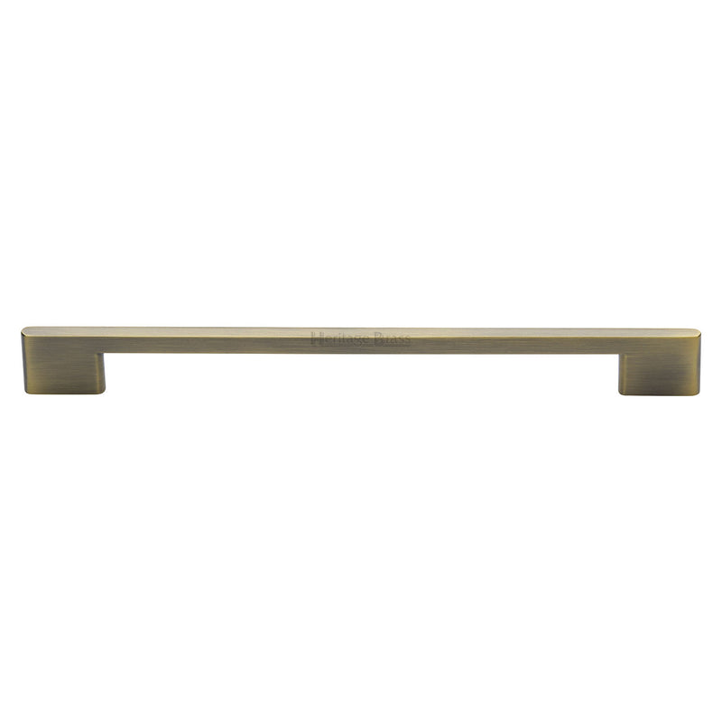 Heritage Brass Cabinet Pull Slim Metro Design 256mm CTC Antique Brass finish - C3681 256-AT - Choice Handles