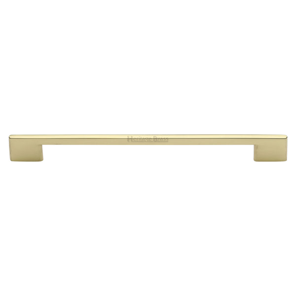 Heritage Brass Cabinet Pull Slim Metro Design 256mm CTC Polished Brass finish - C3681 256-PB - Choice Handles