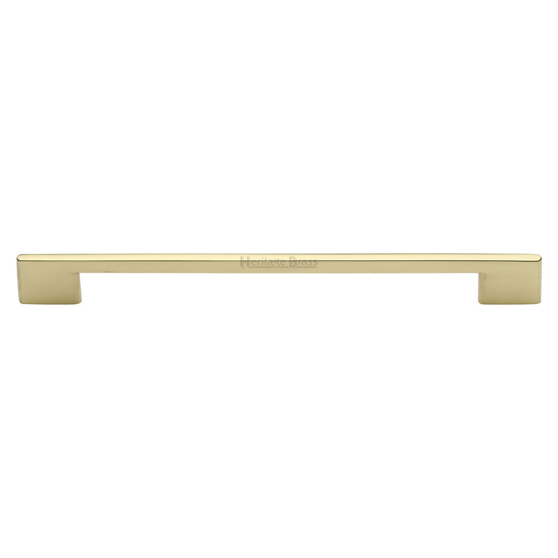 Heritage Brass Cabinet Pull Slim Metro Design 256mm CTC Polished Brass finish - C3681 256-PB - Choice Handles