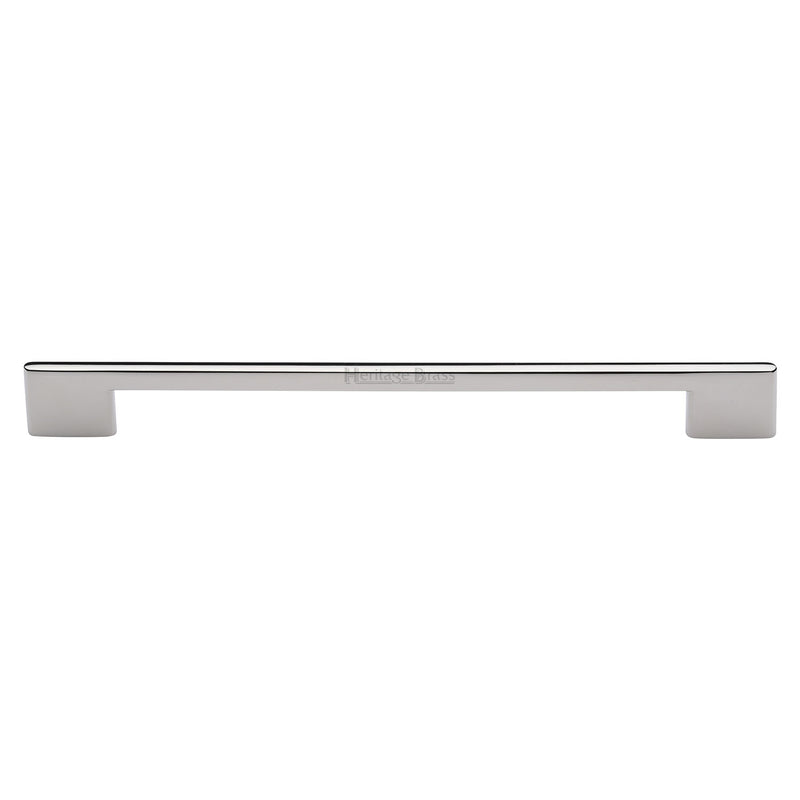 Heritage Brass Cabinet Pull Slim Metro Design 256mm CTC Polished Nickel finish - C3681 256-PNF - Choice Handles