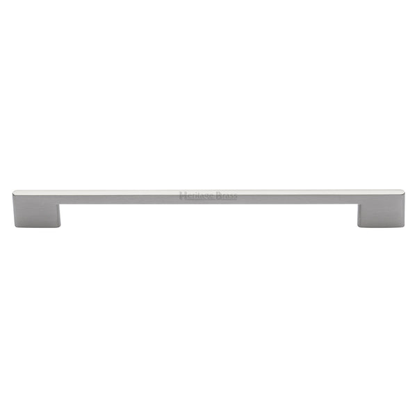 Heritage Brass Cabinet Pull Slim Metro Design 256mm CTC Satin Nickel finish - C3681 256-SN - Choice Handles
