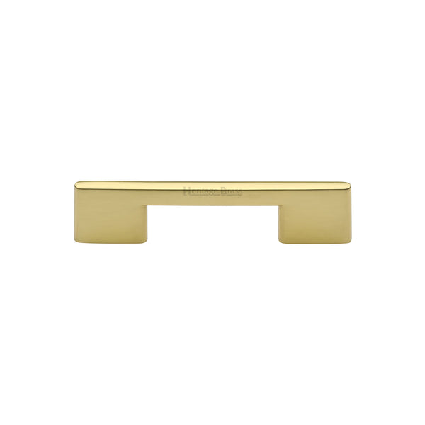 Heritage Brass Cabinet Pull Slim Metro Design 96mm CTC Polished Brass finish - C3681 96-PB - Choice Handles