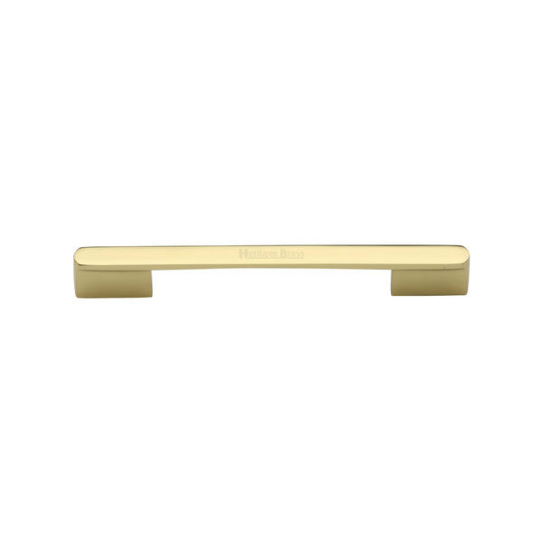 Heritage Brass Cabinet Pull Bridge Design 96mm CTC Polished Brass Finish - C3684 96-PB - Choice Handles