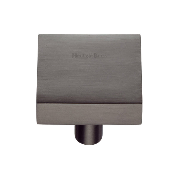 Heritage Brass Cabinet Knob Square Design 32mm Matt Bronze finish - C3685 32-MB - Choice Handles