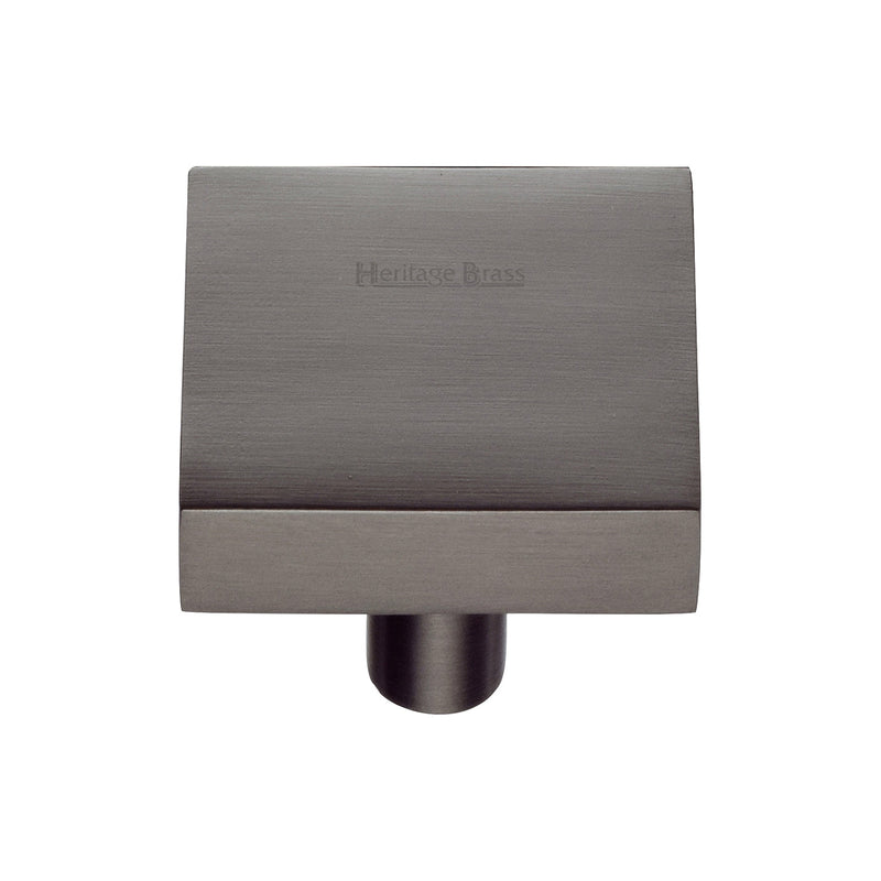 Heritage Brass Cabinet Knob Square Design 32mm Matt Bronze finish - C3685 32-MB - Choice Handles