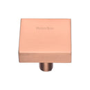 Heritage Brass Cabinet Knob Square Design 32mm Satin Rose Gold finish - C3685 32-SRG - Choice Handles