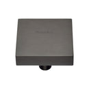 Heritage Brass Cabinet Knob Square Design 38mm Matt Bronze finish - C3685 38-MB - Choice Handles